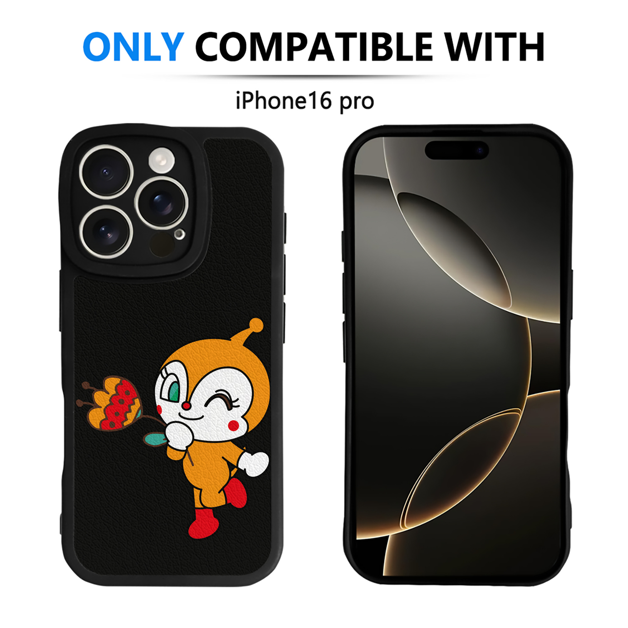 （画像用） アンパンマン Anpanman 【iPhone 16シリーズ対応】シリコンスマホケース（レザー調） 材質：シリコン